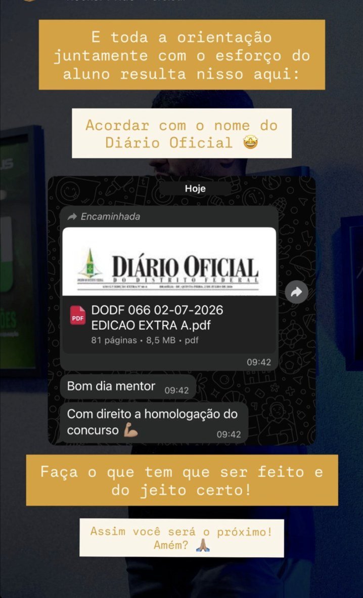 Anderson Borges, aprovado no CBM-DF, com o nome no Diário Oficial